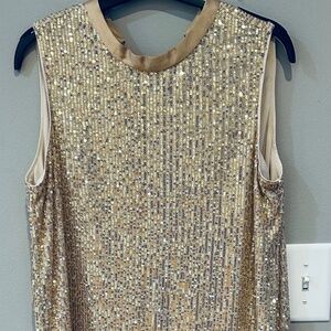 Kensie Gold Sequin Dress